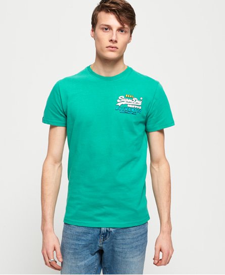 Mens - Vintage Logo Authentic Fluro Tri T-Shirt in North Green ...