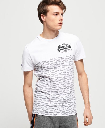 Superdry Vintage Logo Repeat T Shirt mit Einsatz Herren T Superdry Vintage Logo Repeat Hoodie mit Einsätzen Herren
