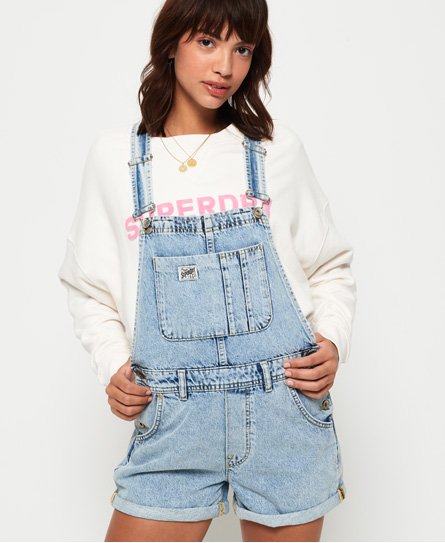 Superdry Denim Dungaree Boyshorts Denim Dungaree Boyshorts150067