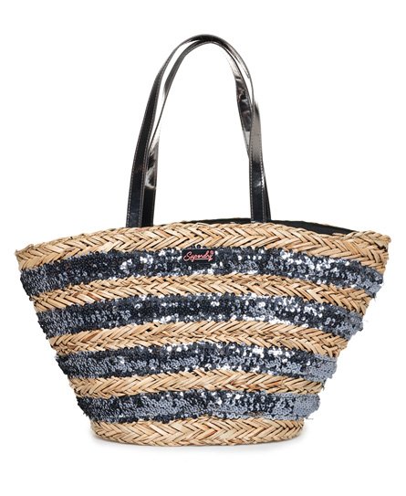 Superdry Anya Tragetasche aus Stroh mit Pailletten Anya Tragetasche aus Stroh mit Pailletten150081