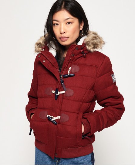 burgundy superdry coat