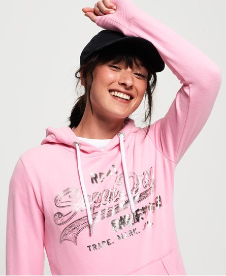 Superdry Leichtes Vintage Logo Boho Hoodie mit Folie Leichtes Vintage Logo Boho Hoodie mit Folie 149006