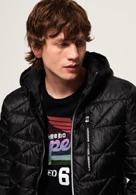 Superdry Fuji Jacke mit diagonalem Steppmuster Herren Sale Superdry Fuji Jacke mit diagonalem Steppmuster Herren Sale