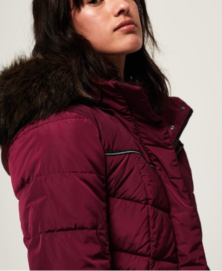 Womens - Glacier Parka Jacket in Berry | Superdry