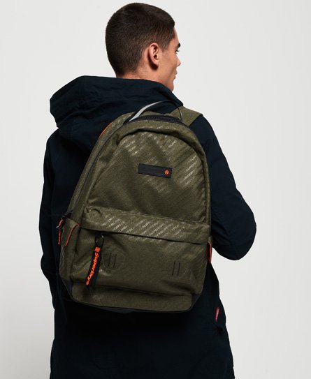 Mens Hollow Montana Rucksack in Dark Green Aop Superdry