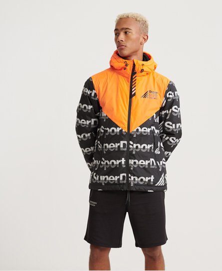 superdry jacket orange black