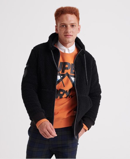 black superdry zip hoodie