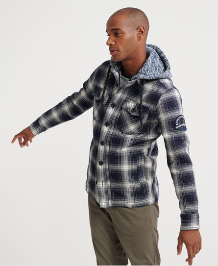 superdry plaid hoodie