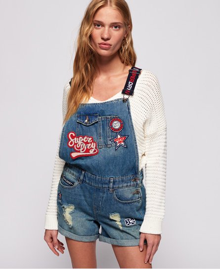 superdry dungaree shorts