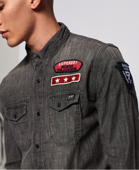 superdry dragway patch denim