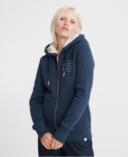 superdry navy hoodie womens