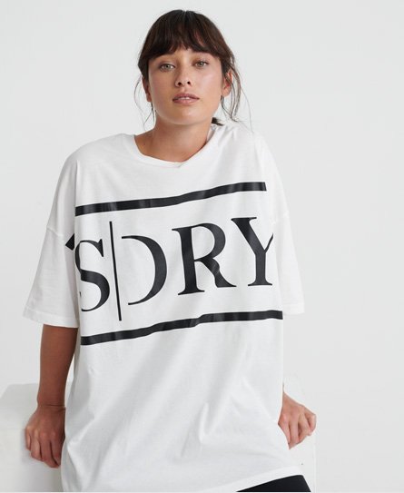 Superdry Edit Oversized T skjorte Dame Sale Tops Superdry Utah Oversized T skjorte Dame T skjorter