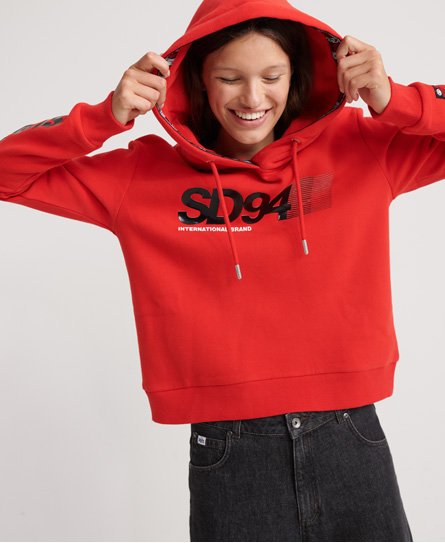 Superdry Kurzhoodie Im 90er Jahre Stil Damen Damen Hoodies Und