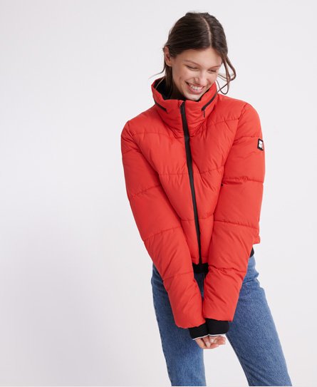 superdry red padded jacket