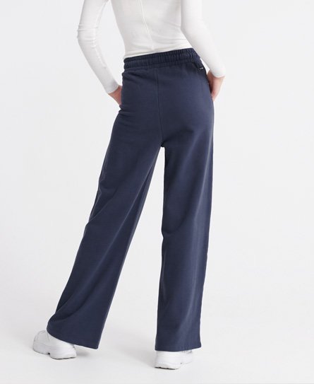 Womens - Abel Wide Leg Joggers in French Navy | Superdry