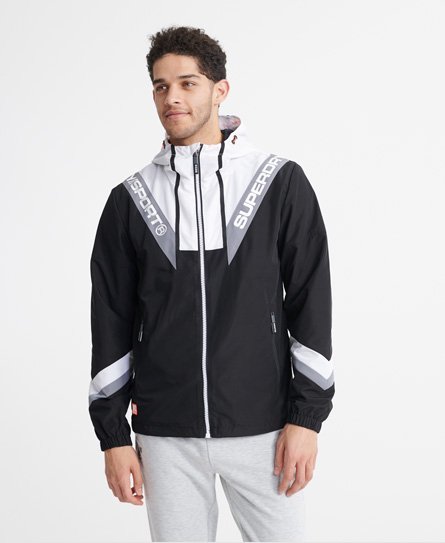 Men's - Tri Track Jacket in Black | Superdry UK