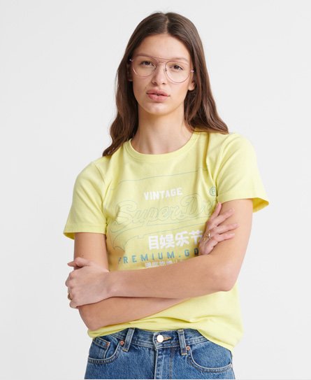 Superdry Camiseta de algodón orgánico Premium Goods Label Outline
