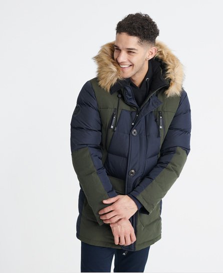 mens puffer fur hood