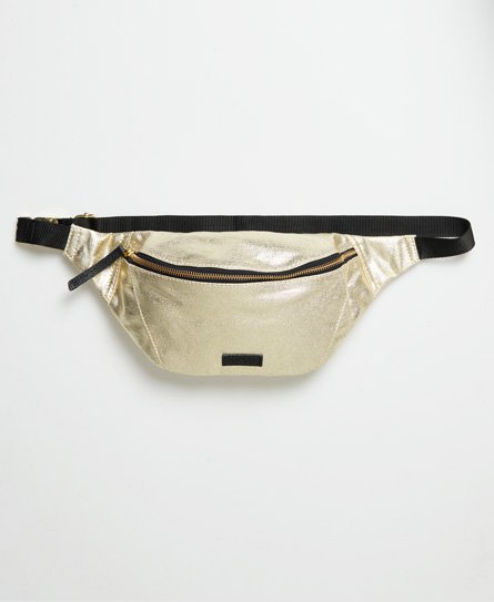 Women s Metallic Bum Bag in Gold Foil Superdry UK