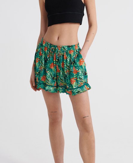 Womens - Summer Beach Shorts in Neon Tropical | Superdry