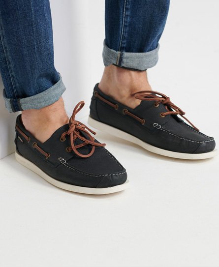 Mens - Boat Shoes in Navy | Superdry