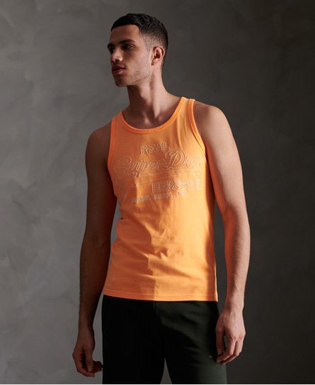 Superdry Ærmeløs Vintage Logo top med konturdesign