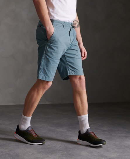 superdry men's international chino shorts blau - größe: