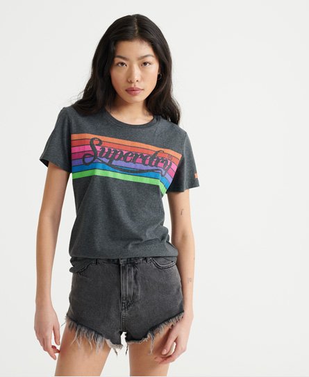 Superdry Premium Logo Rainbow T-Shirt 