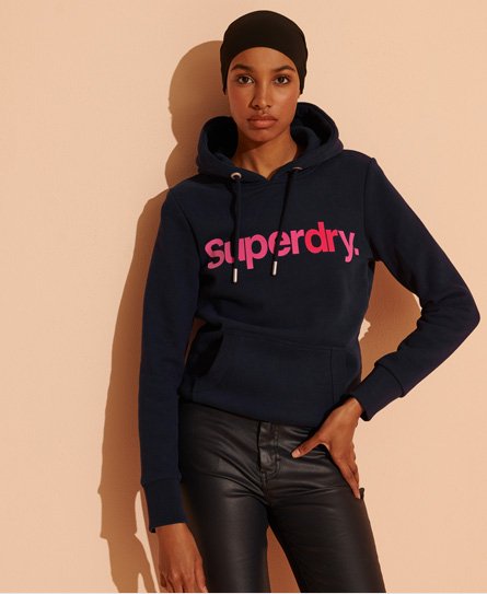 Black superdry 2024 hoodie womens