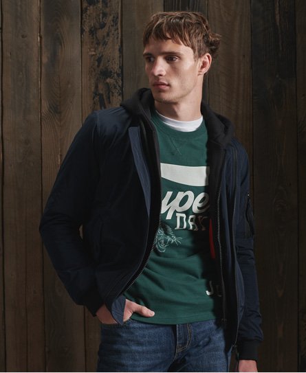 superdry military jacket black