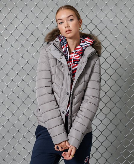 silver superdry jacket