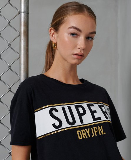 Superdry Women’s Panel T-Shirt Black - Size: 8
