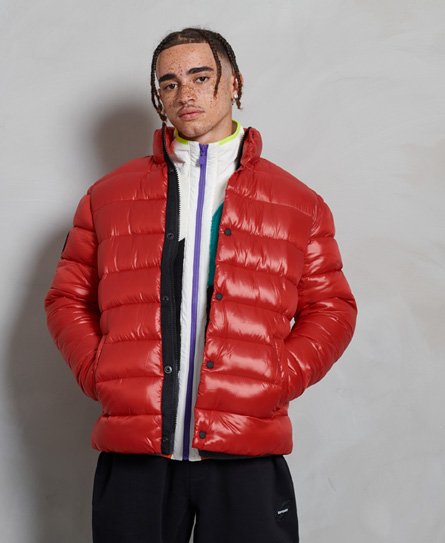 doudoune superdry rouge