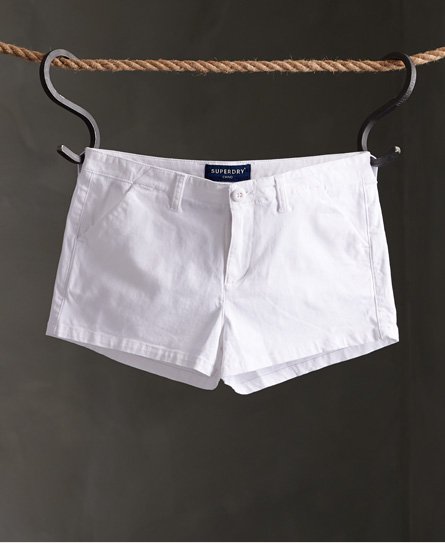 Superdry Women's Hot Chino-Shorts Weiß