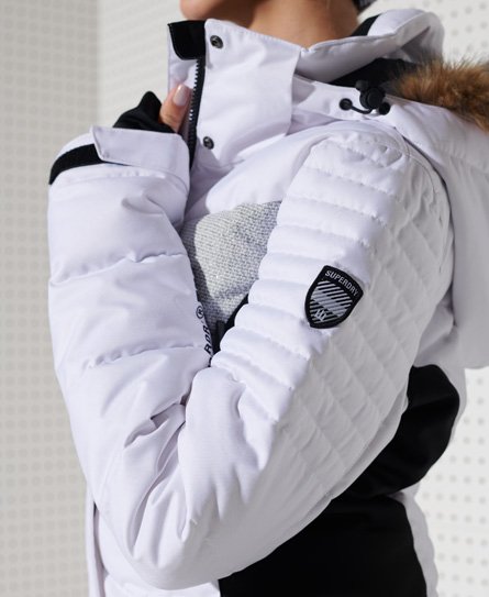 Superdry white best sale snow jacket