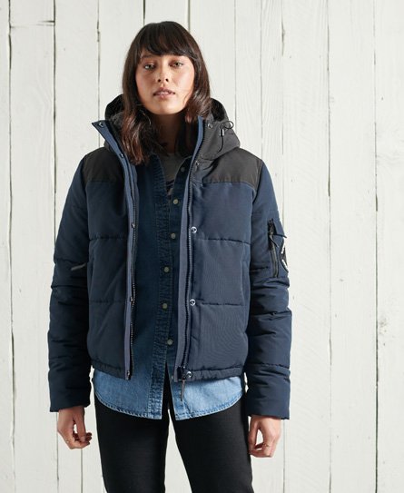 superdry women's longline quilted everest jacket