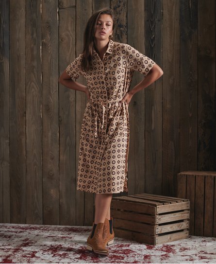 Limited Edition Dry Printed Shirt Dress