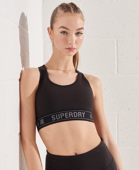 Superdry Women’s Active Lifestyle Crop Top Black - Size: 12