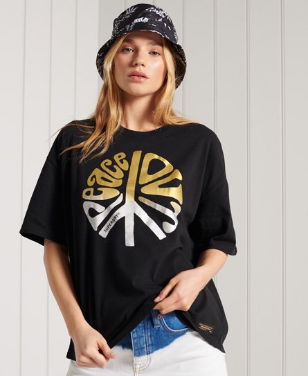 Superdry Militærinspireret Narrative T-shirt med firkantet snit