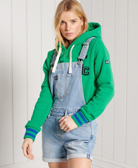 Click to view more detailed imagery on our partner's website Superdry Utility Dungaree Shorts In Blue Liner Stripe