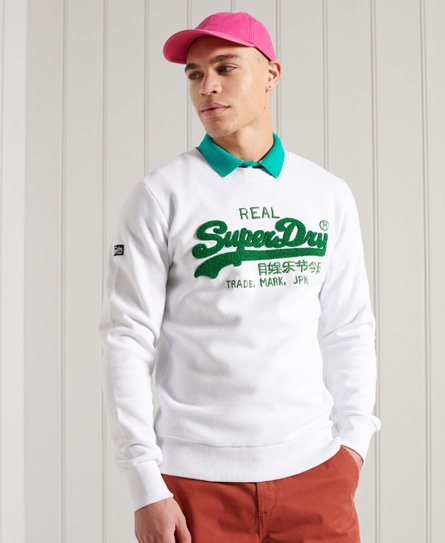Superdry Vintage Logo sweatshirt i chenille-stof med rund halsudskæring