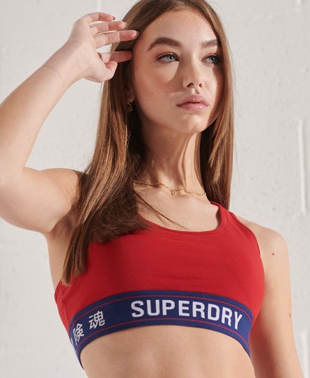 Superdry Women’s Sportstyle Essential Crop Top Red / Risk Red - Size: 12
