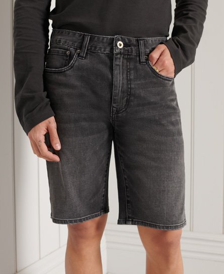 Superdry Men’s Slim Shorts Dark Grey / Canyon Vintage Black - Size: 31