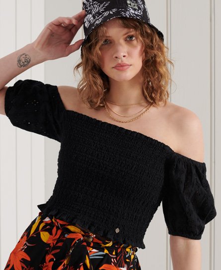 Superdry Broderet smocktop