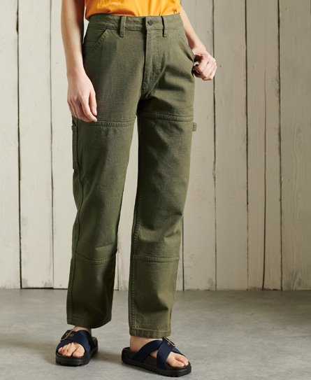 Superdry Ladies Carpenter Pants, Khaki, Size: 26/32