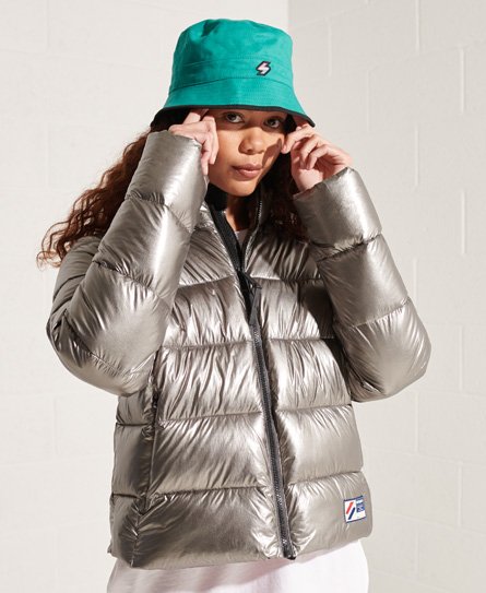 Superdry Cropped Puffer Jacket In 