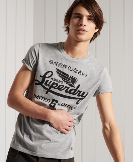 Superdry Men's Military Graphic T-Shirt - Grey Marl - XL