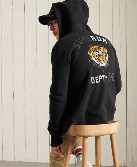 branded black sweatshirt