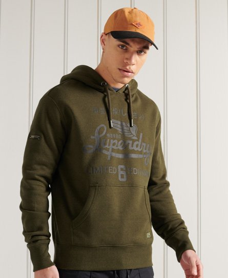 Superdry Military Graphic Hoodie In Green