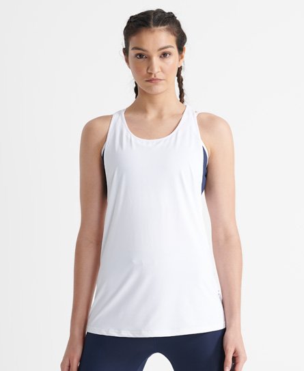 Superdry Women’s Sport Training Strappy Tank White / Optic - Size: 10